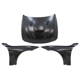 Cofano cofano con Parafanghi anteriori nero per BMW Serie 4 F32 F33 F36 (2011-2019) M4 GTS stile