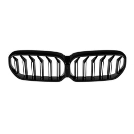 Iconic Glow illuminato Griglie a doppio rene per BMW Serie 5 G30, G31 2020-2023, nere lucide