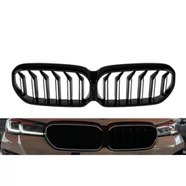 Iconic Glow illuminato Griglie a doppio rene per BMW Serie 5 G30, G31 2020-2023, nere lucide