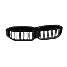 Iconic Glow illuminato Griglie a doppio rene con doppia lamella per BMW Serie 3 G20, G21 dal 2023, nere lucide