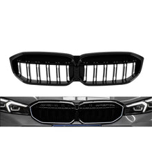 Iconic Glow illuminato Griglie a doppio rene con doppia lamella per BMW Serie 3 G20, G21 dal 2023, nere lucide
