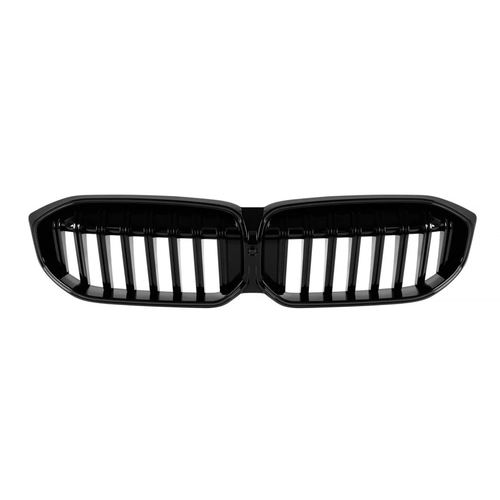 Iconic Glow illuminato Griglie a doppio rene a lamella singola per BMW Serie 3 G20, G21 dal 2023, nere lucide