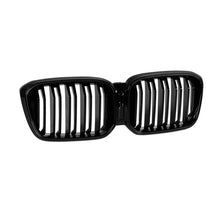 Iconic Glow tipo illuminato griglie a doppio rene con doppia lamella per BMW X3 G01, X4 G02 2022-2024, Nero lucido