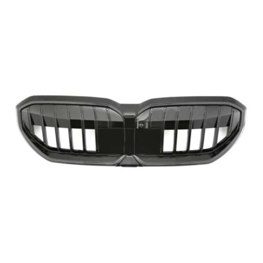 Iconic Glow tipo illuminato griglie a doppio rene a lamella singola per BMW Serie 5 G60, G61 dal 2024, Nero lucido