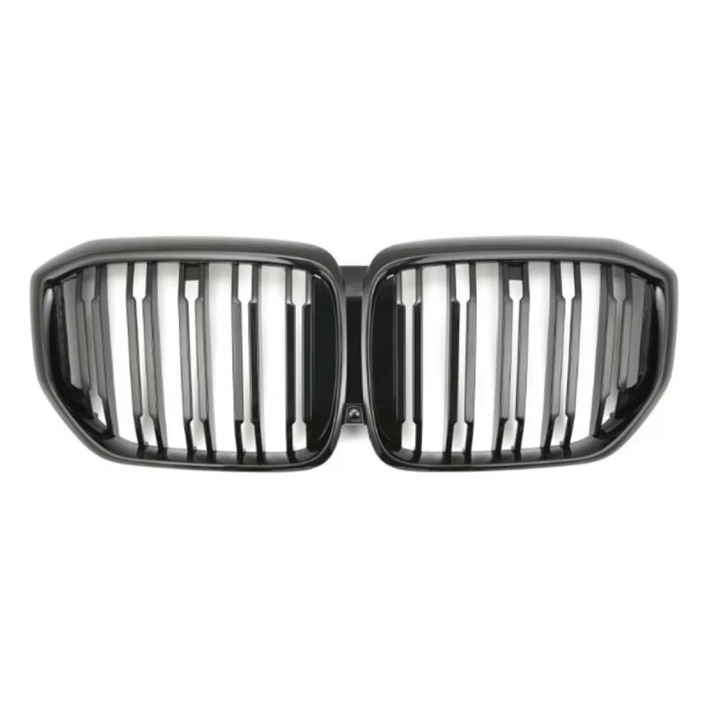 Iconic Glow tipo illuminato griglie a doppio rene a lamella singola per BMW X5 G05 dal 2024, Nero lucido