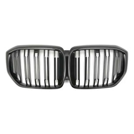 Iconic Glow tipo illuminato griglie a doppio rene a lamella singola per BMW X5 G05 dal 2024, Nero lucido