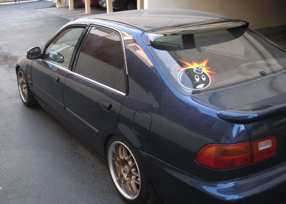 Frangivento Posteriore JDM Style SK-Import Fumé Honda Civic EG EH 1991-1996 - foto 6