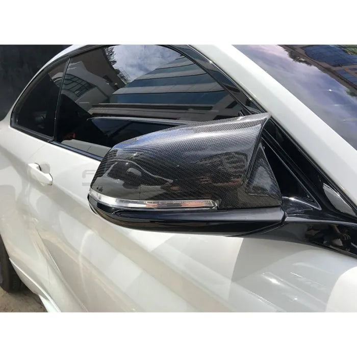 CarbonWorks Calotte specchietti M3/M4 Style in carbonio per BMW Serie 1 F20/F21 2011-2019, Serie 2 F22/F23/F87 dal 2012,