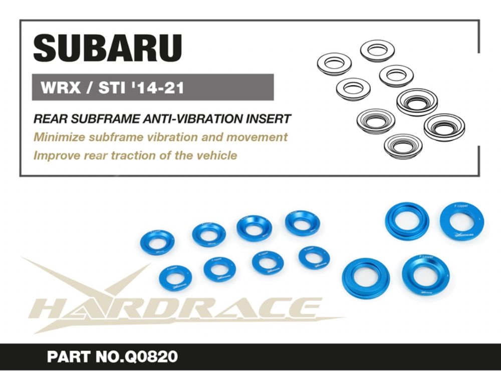 Inserti antivibrazione telaietto posteriore Hardrace Subaru WRX e WRX STI VA – 8 pezzi – foto 2