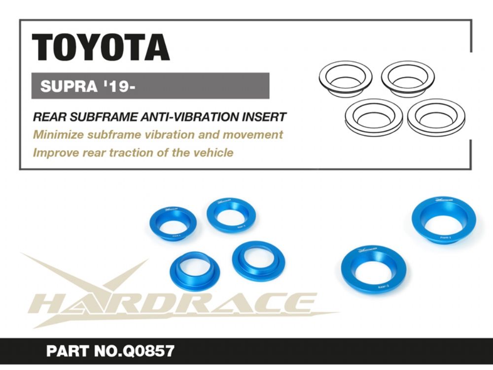 Inserti boccole telaietto posteriore Hardrace Toyota Supra MK5 e BMW Z4 G29 – kit 4 pezzi – foto 2