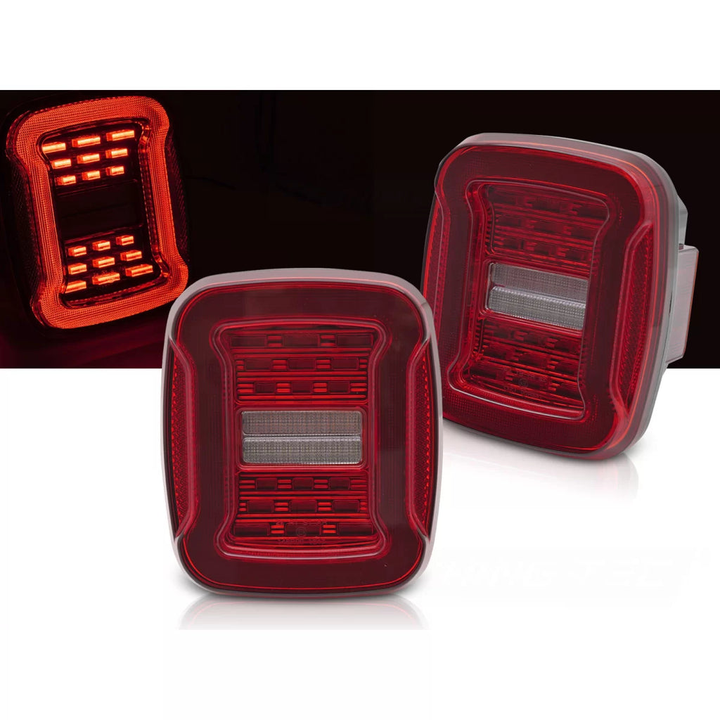 JEEP WRANGLER YJ 91-96 / TJ 96-06 rosso bianco LED