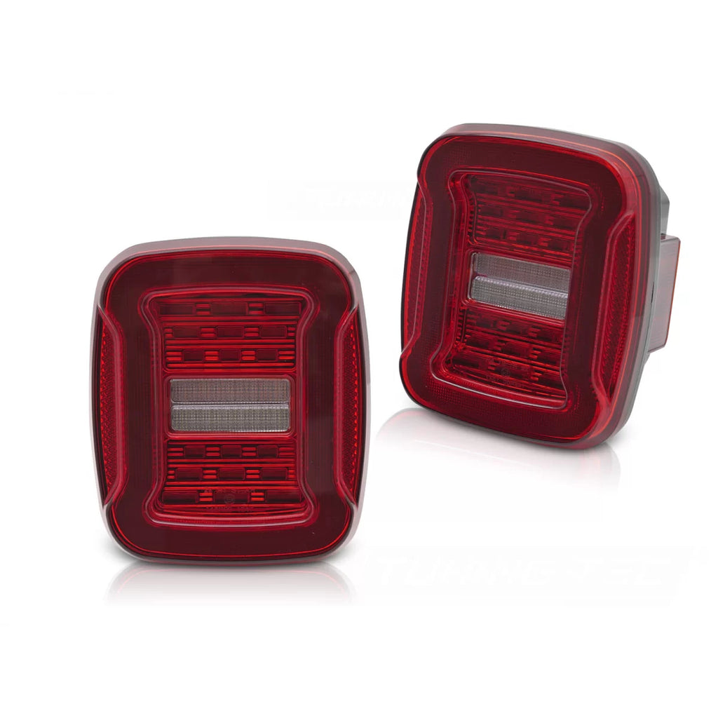JEEP WRANGLER YJ 91-96 / TJ 96-06 rosso bianco LED