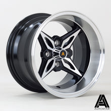 Cerchio in lega Autostar Kanji 14x9 4x100 ET13 Gloss Black Polished Lip