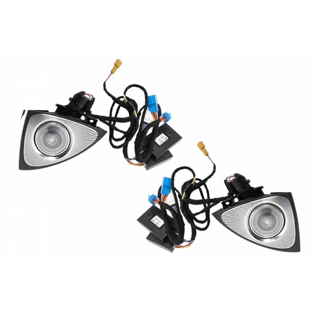 Kit AC bocchetta 64 colori LED rotativo Tweeters griglie copertura altoparlante per Mercedes Classe S W222 (2013-2020)