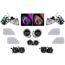 Carica l'immagine nel visualizzatore di Gallery, Kit AC bocchetta 64 colori LED rotativo Tweeters griglie copertura altoparlante per Mercedes Classe S W222 (2013-2020)