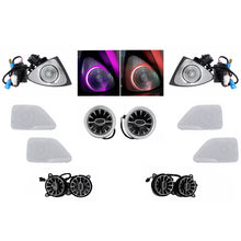 Carica l'immagine nel visualizzatore di Gallery, Kit AC bocchetta 7 colori LED rotativo Tweeters griglie copertura altoparlante per Mercedes Classe S W222 (2013-2020)