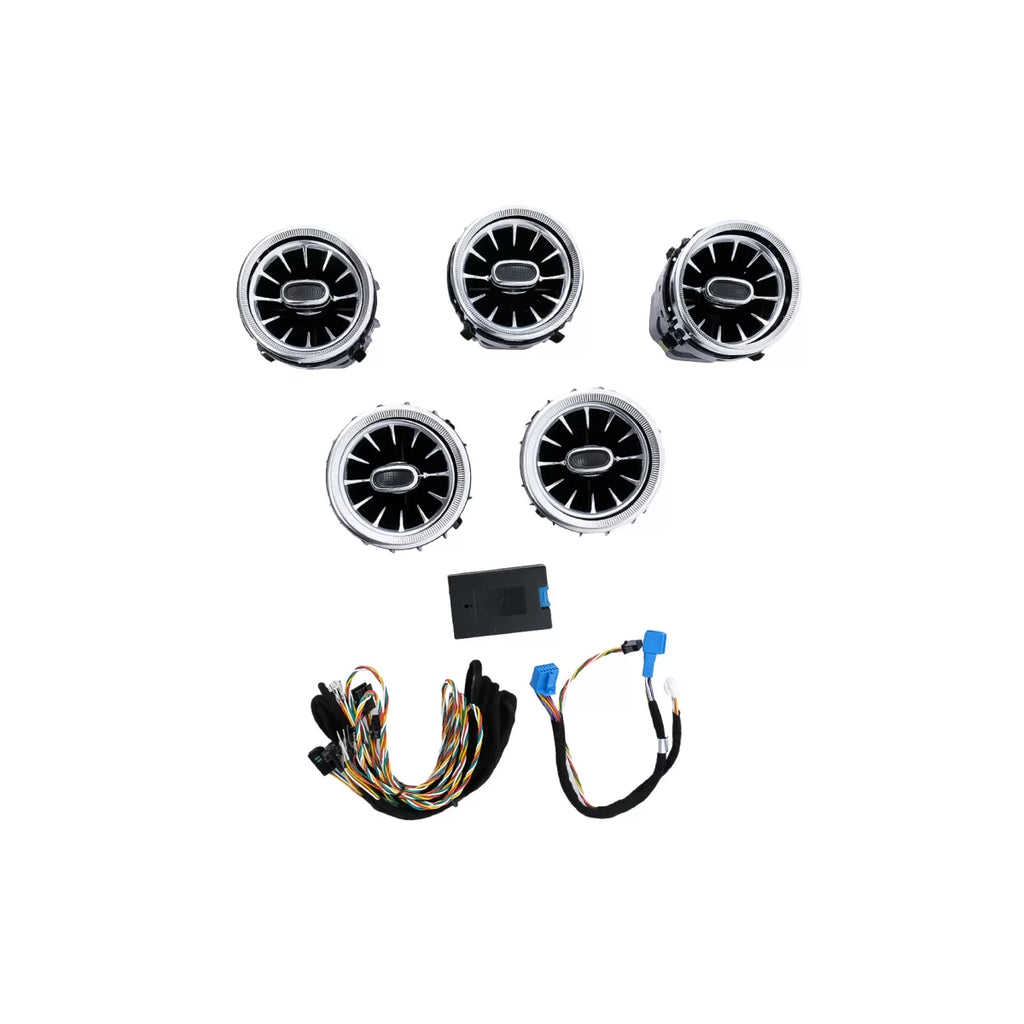 Kit AC bocchetta griglie porta centrale altoparlante copertura 4D rotativo Tweeters 64 colori per Mercedes Classe C W205