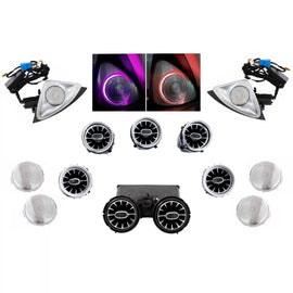 Kit AC bocchetta griglie porta centrale altoparlante copertura 4D rotativo Tweeters 64 colori per Mercedes Classe C W205