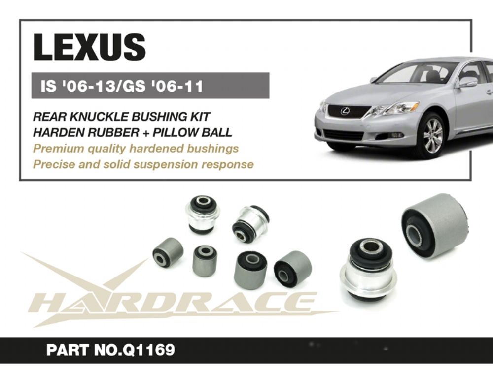 Kit boccole fuselli posteriori Hardrace Lexus IS XE20 e GS S190 – 6 pezzi – foto 2