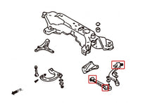 Kit boccole per bracci inferiori anteriori Hardrace Mitsubishi Eclipse MK2 e Galant MK7 – 6 pezzi – foto 2