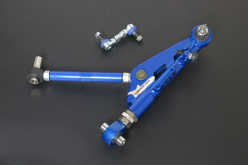 Kit bracci inferiori anteriori regolabili e bielette Hardrace Nissan 240SX e Silvia S13 – 6 pezzi – foto 1