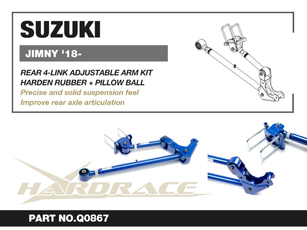 Kit bracci posteriori a quattro collegamenti Hardrace Suzuki Jimny MK4 – 8 pezzi – foto 2