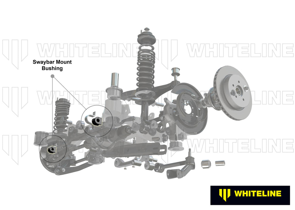 Kit supporti barra antirollio posteriore Whiteline 24 mm per Lancer EVO 4–9 — dettaglio 1