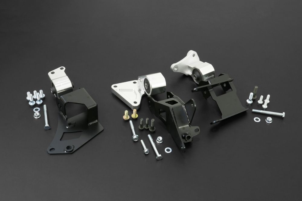 Kit supporti motore per conversione K-series Hardrace Honda Civic EK con cambio Accord o TSX e sostituzione del telaietto – 3 supporti – foto 1