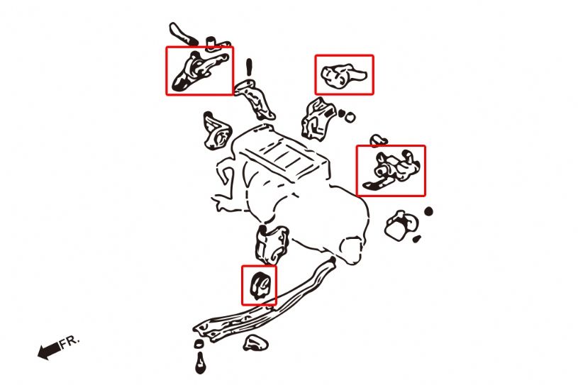 Kit supporti motore rinforzati Hardrace Ford Tierra e Mazda 323 BJ e Premacy CP 1.6 manuale o automatico – 4 pezzi – foto 2