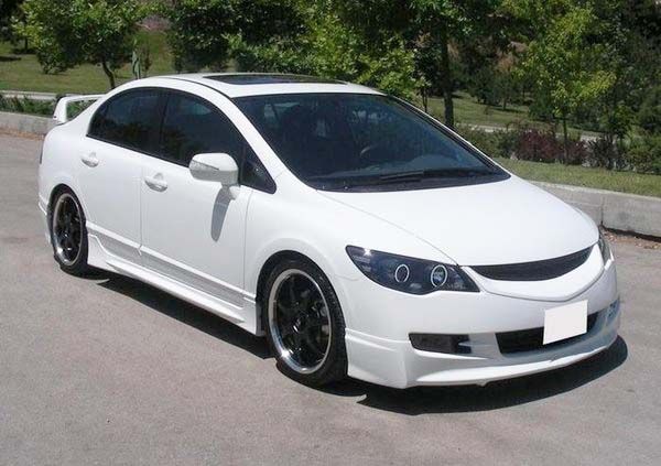 Lip Paraurti Anteriore Mugen Style SK-Import Nero Honda Civic FD FA Pre Facelift - foto 5