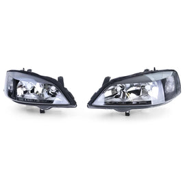 Klarglas Scheinwerfer Schwarz set Rechts Links per Opel Astra G 1997-2004
