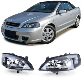 Klarglas Scheinwerfer Schwarz set Rechts Links per Opel Astra G 1997-2004