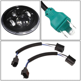 Fari LED 7 Pollici SK-Import Neri Jeep Wrangler CJ Hummer e Mazda MX-5 NA - foto 2