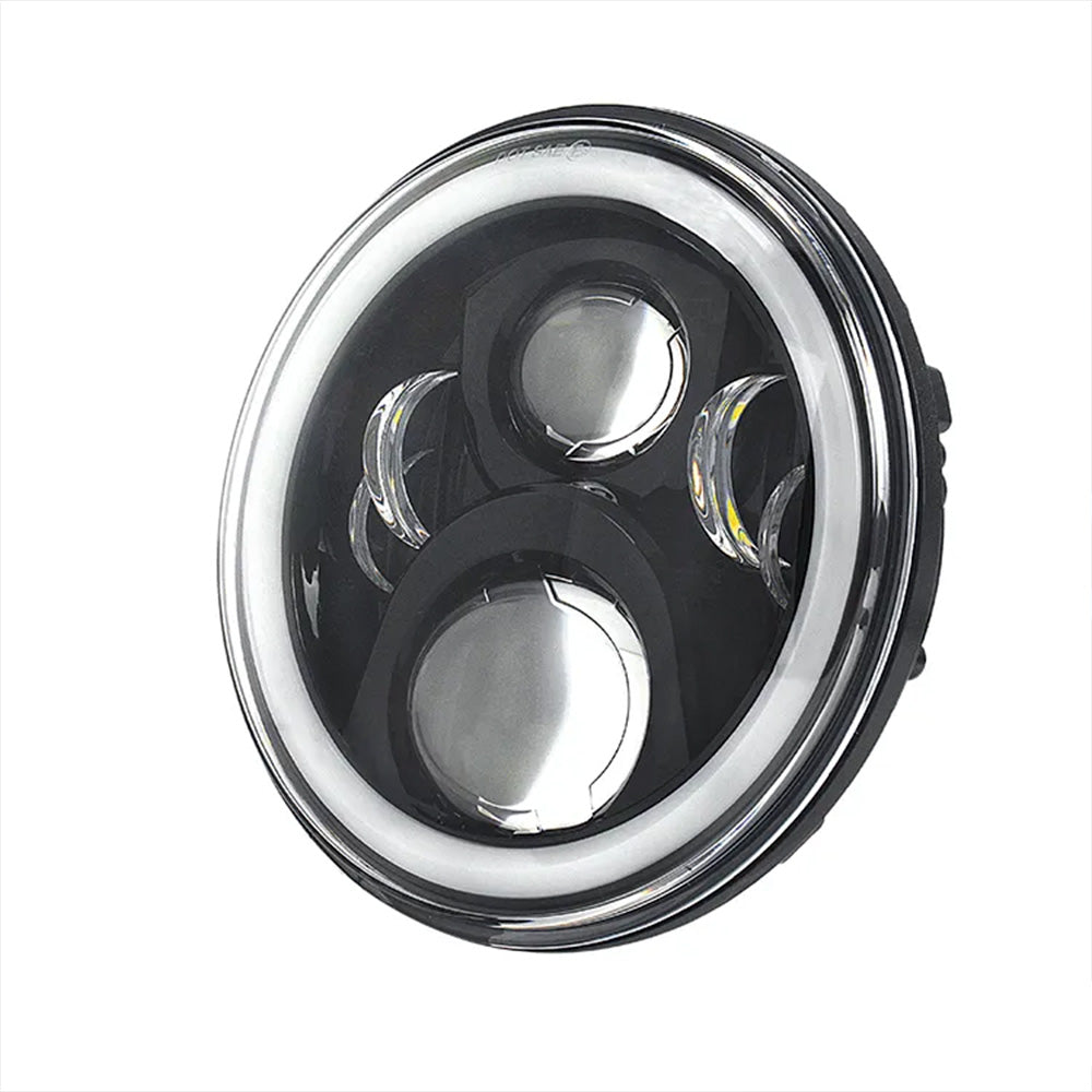 Fari Anteriori RGB Halo 7 Pollici SK-Import Neri Jeep Wrangler Mazda MX-5 NA - foto 2