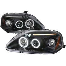 Carica l'immagine nel visualizzatore di Gallery, Fari Anteriori Dual Halo SK-Import Neri Opachi Honda Civic EK EJ Facelift Phase 2