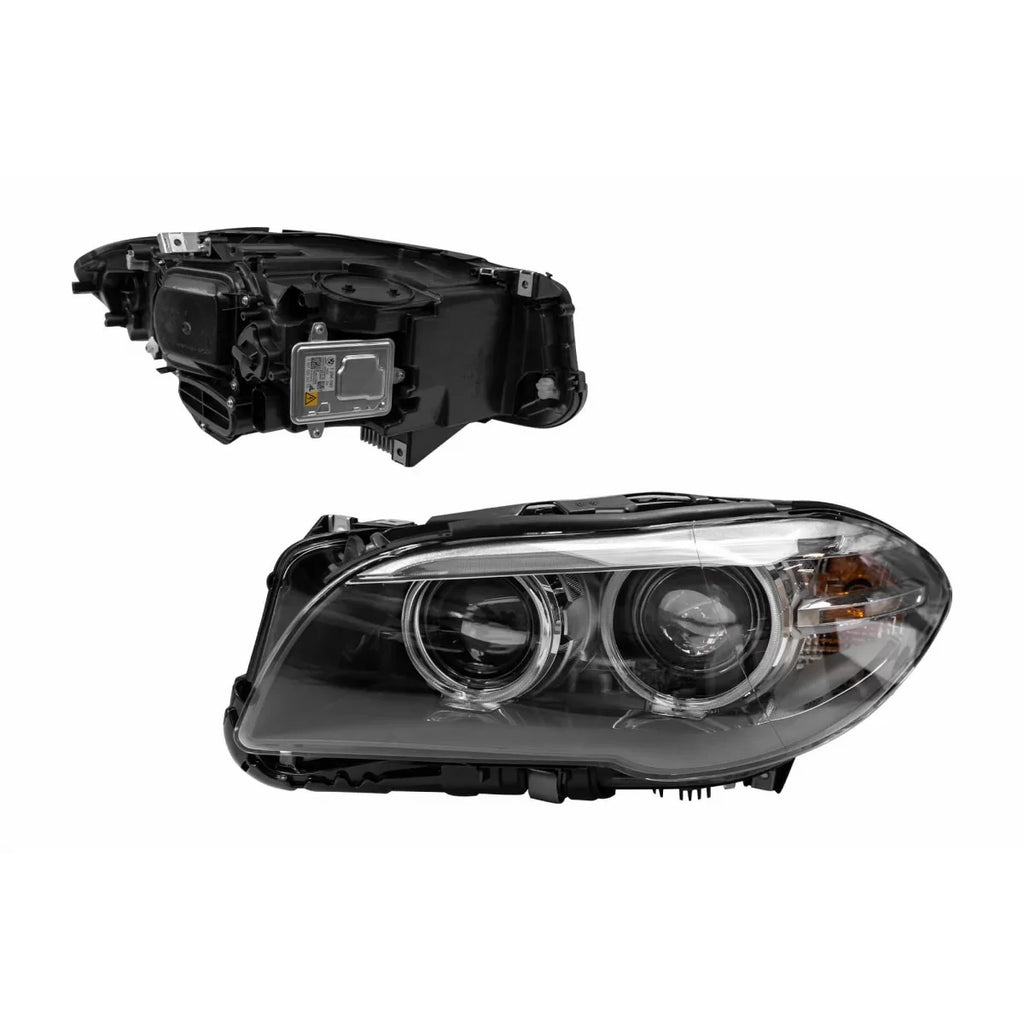 LCI tipo xenon Set fari anteriori per BMW Serie 5 F10 berlina, F11 Touring 2010-2013 con nero base per modelli
