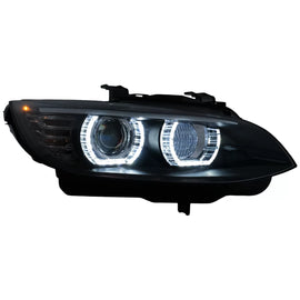 LED Angel Eyes fari anteriori per BMW Serie 3 E92 E93 (2006-2010) con xenon nero