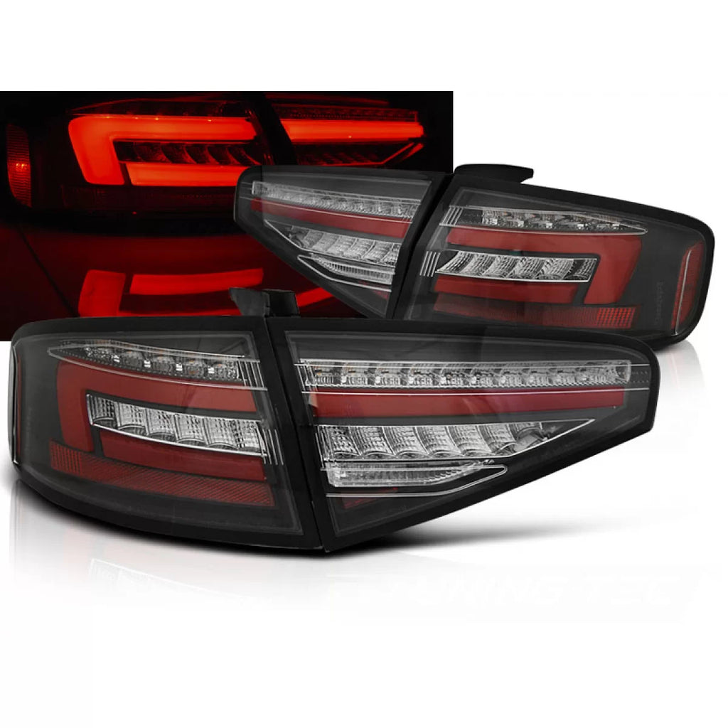 Barra LED Fanali posteriori neri SEQ compatibile AUDI A4 B8 12-15 berlina OEM lampadina