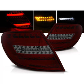 Barra LED Fanali posteriori rossi fumé compatibile MERCEDES C-Classe W204 berlina 07-10