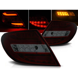 Barra LED Fanali posteriori rossi fumé compatibile MERCEDES C-Classe W204 berlina 07-10