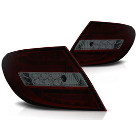 Barra LED Fanali posteriori rossi fumé compatibile MERCEDES C-Classe W204 berlina 07-10