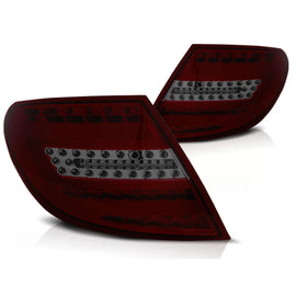 Barra LED Fanali posteriori rossi fumé compatibile MERCEDES C-Classe W204 berlina 07-10