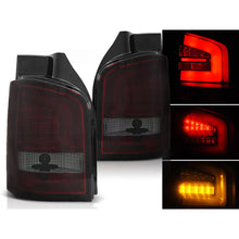 Carica l'immagine nel visualizzatore di Gallery, Barra LED Fanali posteriori rossi fumé compatibile VW T5 04.03-09