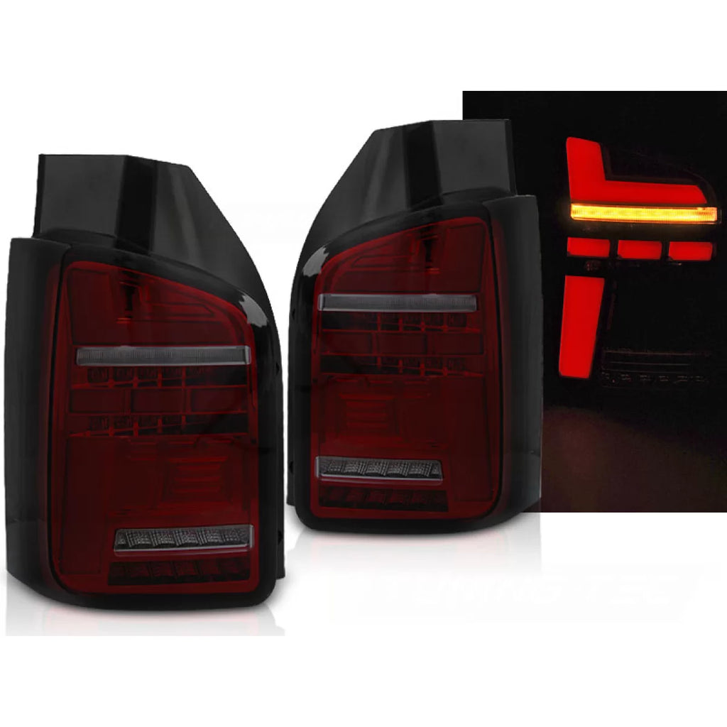 Barra LED Fanali posteriori rossi fumé SEQ compatibile VW T5 10-15
