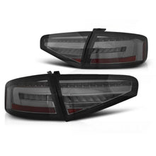 Carica l'immagine nel visualizzatore di Gallery, Barra LED Fanali posteriori fumé SEQ compatibile AUDI A4 B8 12-15 berlina OEM lampadina