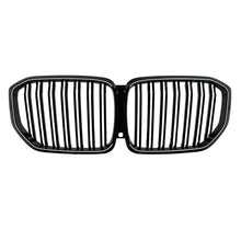 LED Griglie anteriori a doppio rene per BMW X5 G05 (2018-2022) Doppia lamella nere lucide