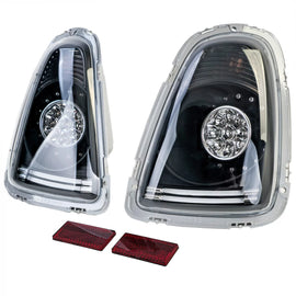 LED trasparente vetro nero Fanali posteriori per Mini un Cooper R56 2006-2010