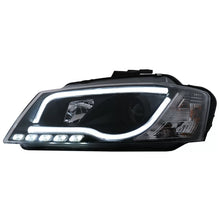 Carica l'immagine nel visualizzatore di Gallery, LED DRL fari anteriori per Audi A3 8P restyling hatchback Sportback (2008-2012) nero