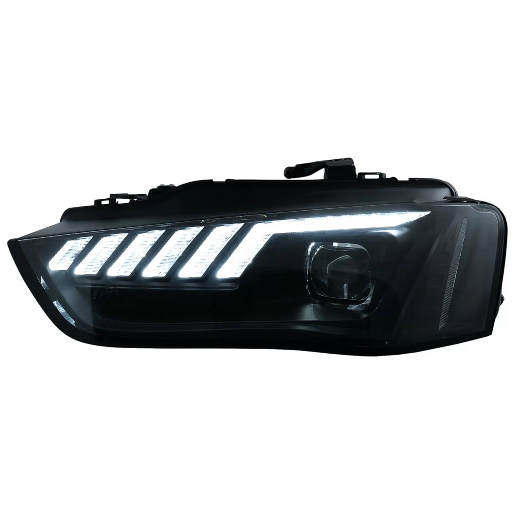 LED DRL fari anteriori per Audi A4 B8.5 restyling (2012-2015) Indicatori di direzione dinamici sequenziali nero