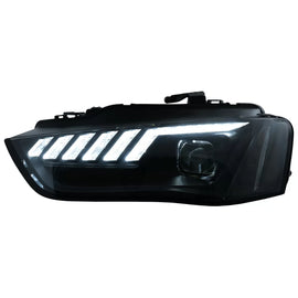 LED DRL fari anteriori per Audi A4 B8.5 restyling (2012-2015) Indicatori di direzione dinamici sequenziali nero